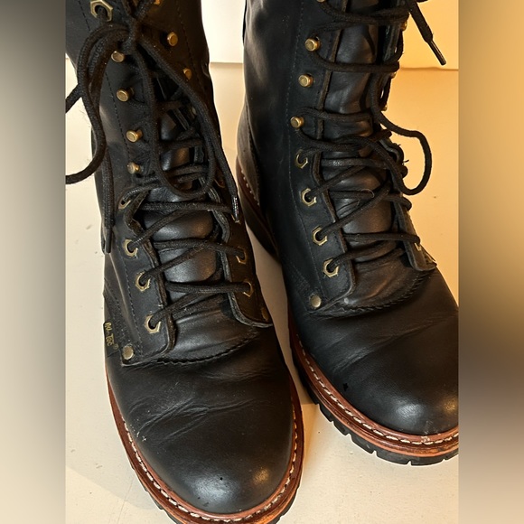 Ad Tec 9-inch Logger Crazy Horse Leather Work Boots for Men - Picture 4 of 8